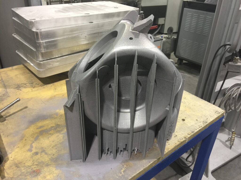 The Vacuum Vessel off the build chamber and ready for finishing